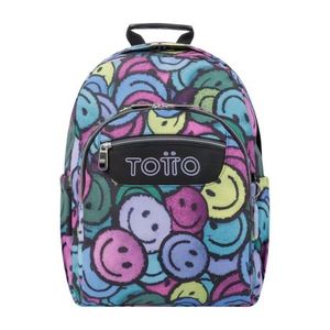 MOCHILA ACUARELES 20L EMOJIS COLORES TOTTO
