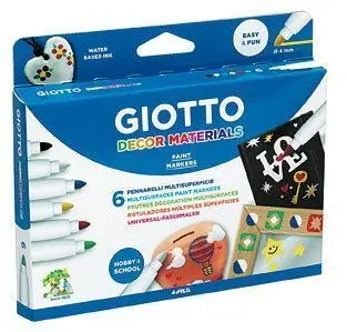 Rotulador Giotto Decor Materials 6 Colores