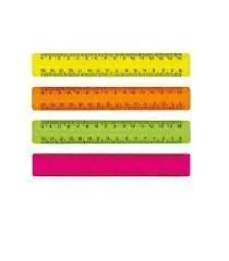 Regla Plastico 15Cm Colores Fluor