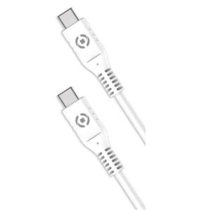 CABLE USB CELLY TIPO C - TIPO C BLANCO