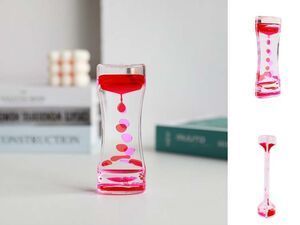 RELOJ ARENA LIQUIDA ROJO/ROSA