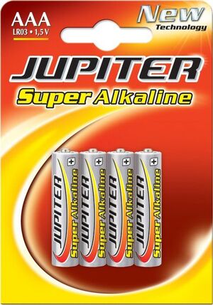 PILA JUPITER ALCALINA LR03 AAA BLISTER 4 UNID