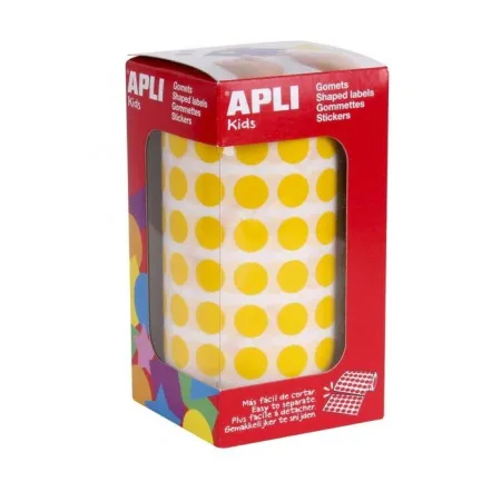 Rollo Gomets Apli Circulo 10,5Mm Amarillo