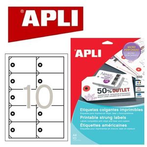 ETIQUETAS COLGANTES IMPRIMBLES APLI REF.10149