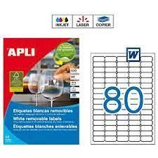 ETIQUETA ADH. APLI 35,6X16,9MM 100H 80U/H 