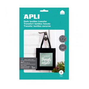 PAPEL TRANSFER A4 APLI COLORES OSCURO 5H