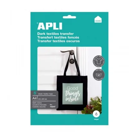 Papel Transfer A4 Apli Colores Oscuro 5H