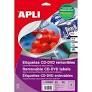 ETIQUETA ADH APLI  CD-DVD REMOVIBLES 25H 2U/H 
