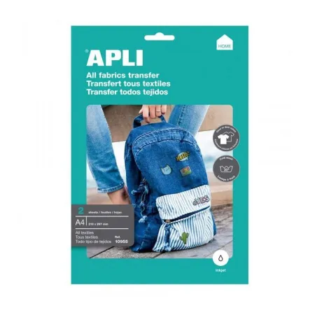 Papel Transfer Apli 2U. a4 10955 Todas las Prendas