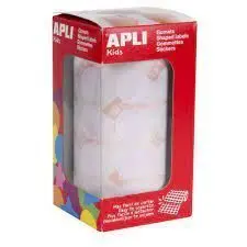 Rollo Gomets Apli Circulo 20Mm Blanco
