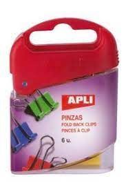 PINZAS APLI 19MM 6U COLORES SURTIDOS