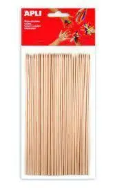Palos Madera Redondo Pincho 200X3 mm 50U