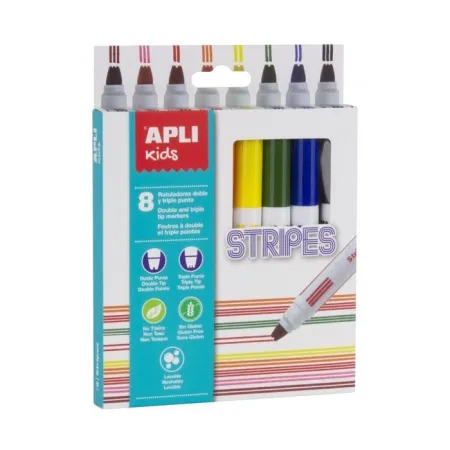 Rotuladores Apli Rayas 8 Colores