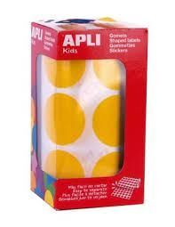ROLLO GOMETS APLI CIRCULO 33MM AMARILLO