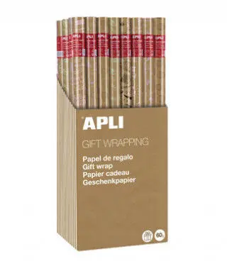 Papel Regalo Kraft Apli 2Mx0,70 Fun