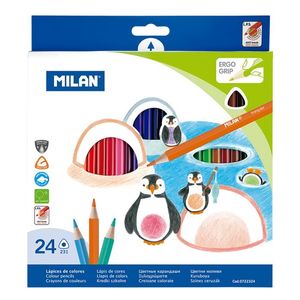 LAPIZ COLORES MILAN TRIANGULARES 24UD