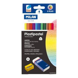 LAPICEROS COLOR 12 PLASTIPASTEL+GOMA