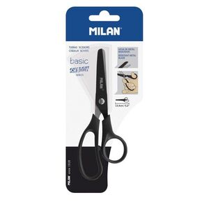 TIJERA 13CM BASIC SHADOW NEGRA MILAN