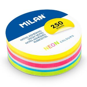NOTAS ADHESIVAS CIRCULARES NEON MILAN