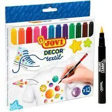 Rotulador Jovidecor Textil Acryl C/12 Colores Surtidos