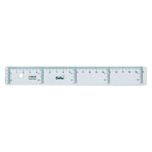 REGLA PLASTICO 20CM TRANSPARENTE 