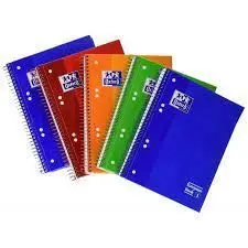 Bloc Oxford A5 5X5 T. extradura 80H 90Gr Colores
