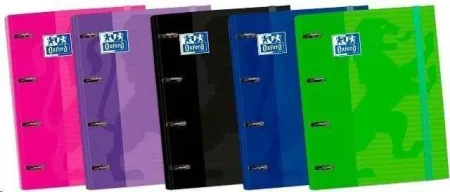 Carpebloc Oxford A4+ T. extradura Colores+Recambio 5X5 100H 90Gr 5Colores