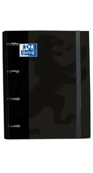Carpebloc A4+ Oxford Negro Tapa Extradura+Recambio 5 Colores 100H 90Gr 5X5