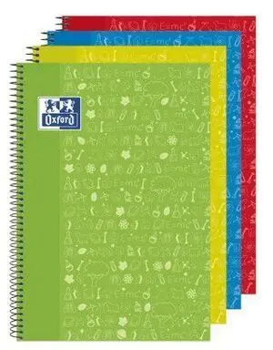 Bloc Oxford A4 4X4 T. extradura 80H 90Gr Naturales Colores