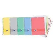 Bloc Oxford A4 5X5 T. pp 120H 90Gr Colores Pasteles