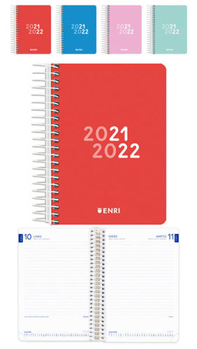 AGENDA ESCOLAR ENRI 4º DP ESPIRAL T.PLASTICO 21-22 TEENS