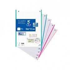 RECAMBIO OXFORD A4 5X5 DOTS 100H 90GR 5 COLORES