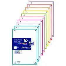 Recambio Oxford A4 200H. 5X5 Colores