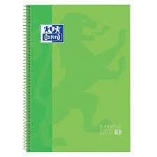 BLOC OXFORD A4 5X5 T.EXTRADURA 80H 90GR VERDE CLARO EUROPEAN BOOK 1