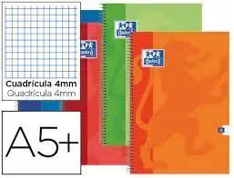 Bloc Oxford A5 4X4 T. extradura 80H 90Gr Colores