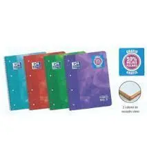 Bloc Oxford A4 5X5 T. pp 120H 90Gr Microperforado 5C Colores
