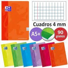 LIBRETA OXFORD A5 4X4 LIMA T.BLANDA 48H 90GR