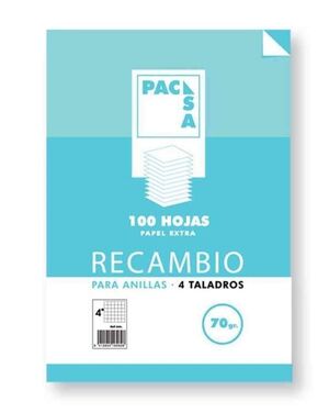 RECAMBIO PACSA A5 3.5 PAUTA 100H 70GR 