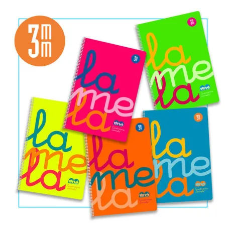 Bloc Lamela Fº 3Mm Fluor T. pp 80H 90Gr Colores