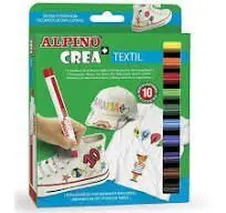 Rotulador Alpino 10 Colores Crea Textil