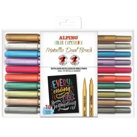 Rotulador Alpino 10 Colores Experience Dual Brush Metallic