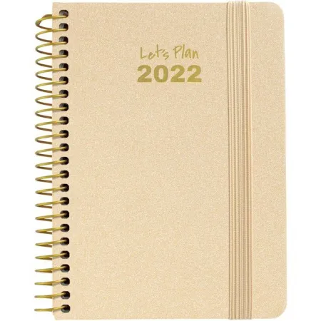 Agenda 22 S/V A6 Metalic Dorada