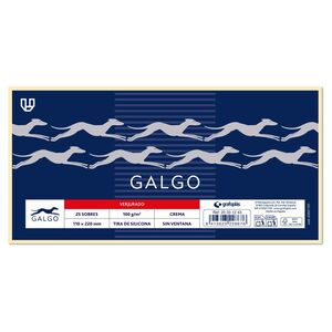 SOBRES GALGO CREMA 110X220 100GR. 25U.