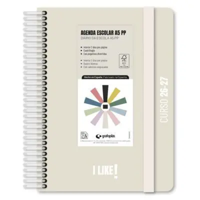 Agenda Escolar A5 26/27 D/P Pp Like Arena Grafoplas