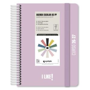 AGENDA ESCOLAR A5 26/27 D/P PP I LIKE LILA GRAFOPLAS