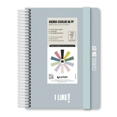 Agenda Escolar A6 26/27 D/P Pp I Like Azul Claro Grafoplas