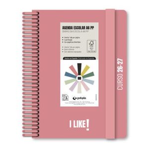 AGENDA ESCOLAR A6 26/27 D/P PP I LIKE ROSA GRAFOPLAS