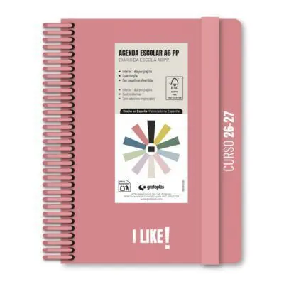 Agenda Escolar A6 26/27 D/P Pp I Like Rosa Grafoplas