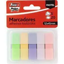 Marcadores Adhesivos 5 Colores 20U. 12X45Mm Pastel
