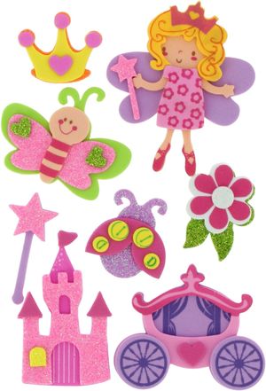 PEGATINAS GOMA EVA 3D PRINCESAS